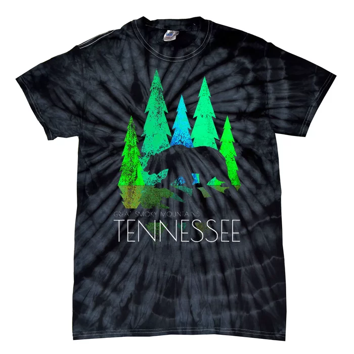 Great Smoky Mountains Tennessee Black Bear Tennessee Tie-Dye T-Shirt