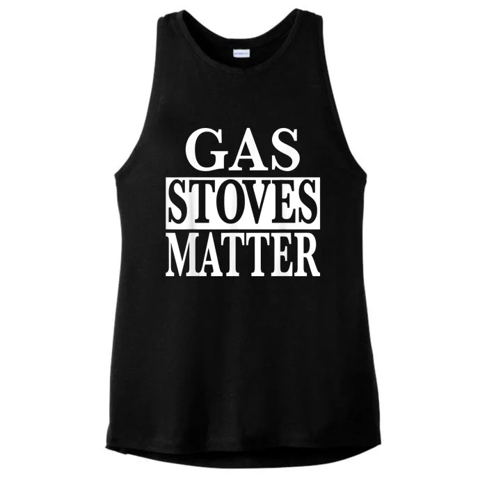 Gas Stoves Matter Funny Political Gas Stove Ladies Tri-Blend Wicking Tank