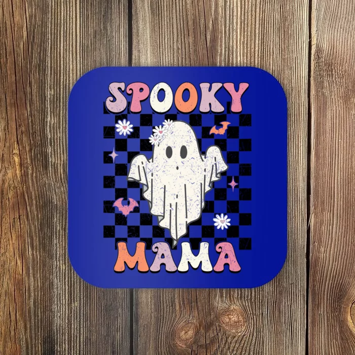 Groovy Spooky Mama Retro Halloween Ghost Spooky Mom Vintage Meaningful Gift Coaster