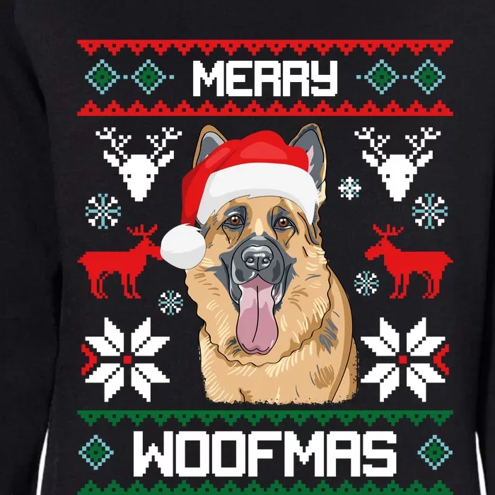 Ger Shepherd Merry Woofmas Gift Christmas Dog Gift Womens California Wash Sweatshirt