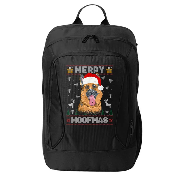 Ger Shepherd Merry Woofmas Cool Gift Christmas Dog Gift City Backpack