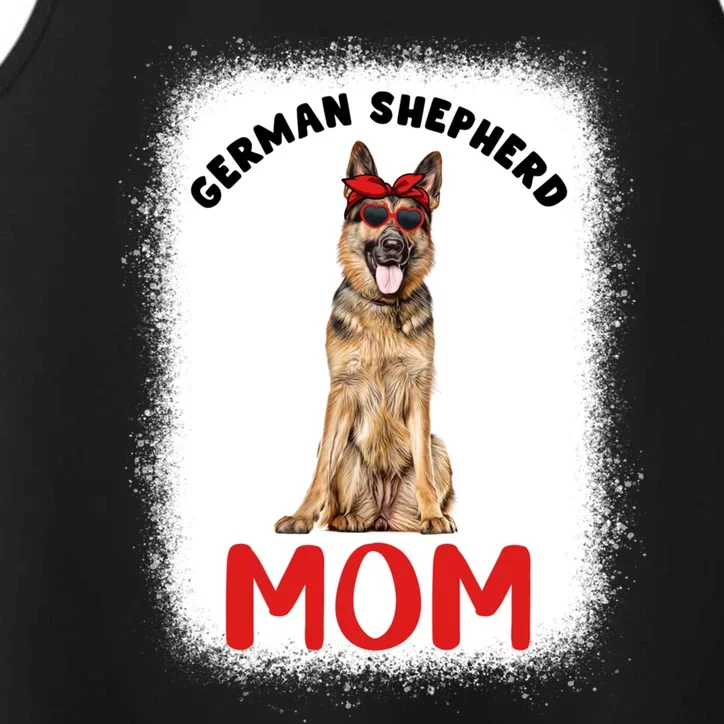 Ger Shepherd Mom Mama Dog Lover Owner Bleached Gsd Cool Gift Performance Tank