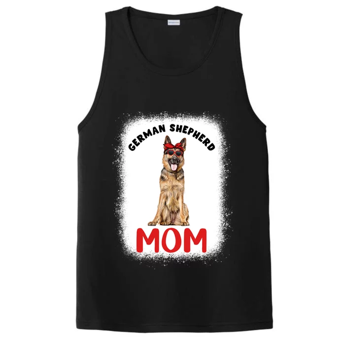 Ger Shepherd Mom Mama Dog Lover Owner Bleached Gsd Cool Gift Performance Tank