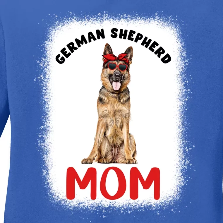 Ger Shepherd Mom Mama Dog Lover Owner Bleached Gsd Cool Gift Ladies Long Sleeve Shirt