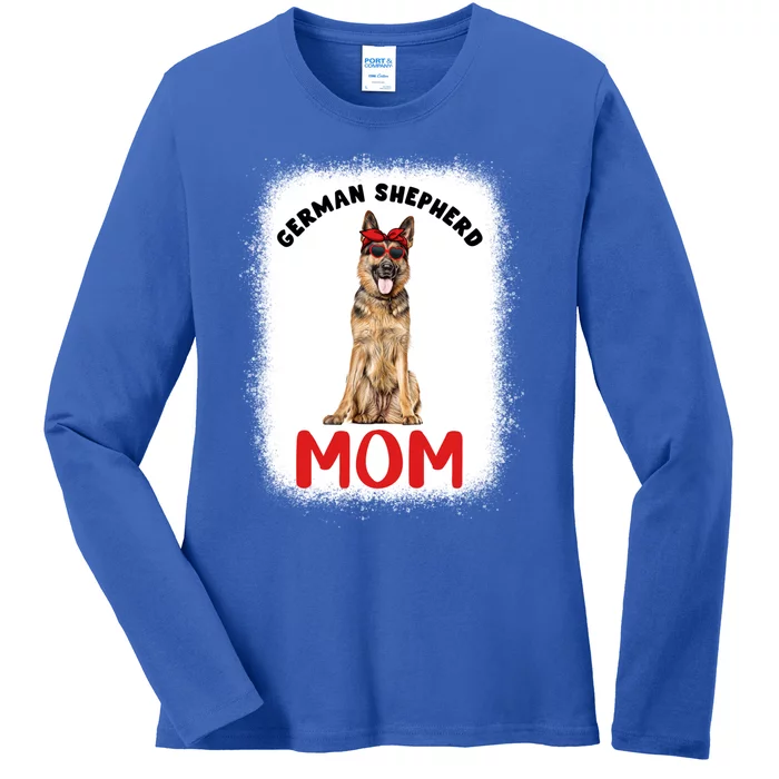 Ger Shepherd Mom Mama Dog Lover Owner Bleached Gsd Cool Gift Ladies Long Sleeve Shirt