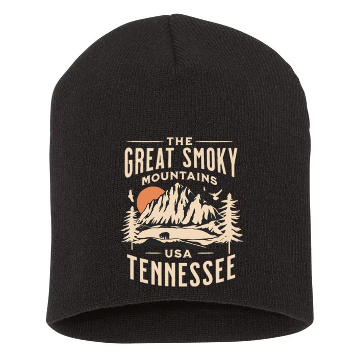 Great Smoky Mountains National Park Tennessee Hike Outdoors Short Acrylic Beanie