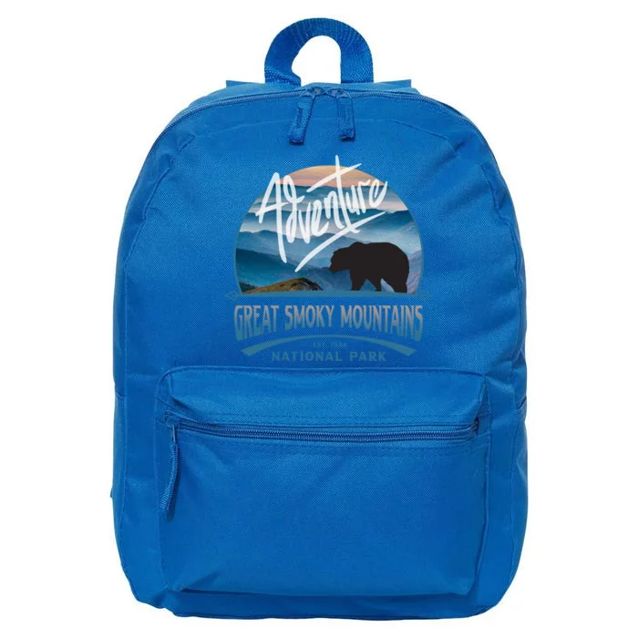 Great Smoky Mountains National Park Adventure Bear Souvenir Gift 16 in Basic Backpack