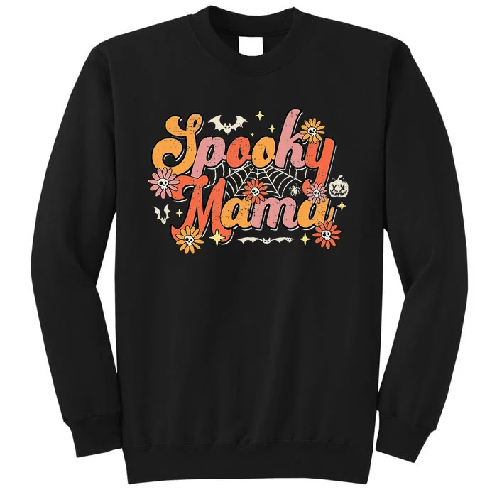 Groovy Spooky Mama Retro Halloween Ghost Witchy Spooky Mom Sweatshirt