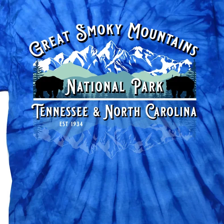 Great Smoky Mountains National Park Bear Hiking Souvenir Gift Tie-Dye T-Shirt