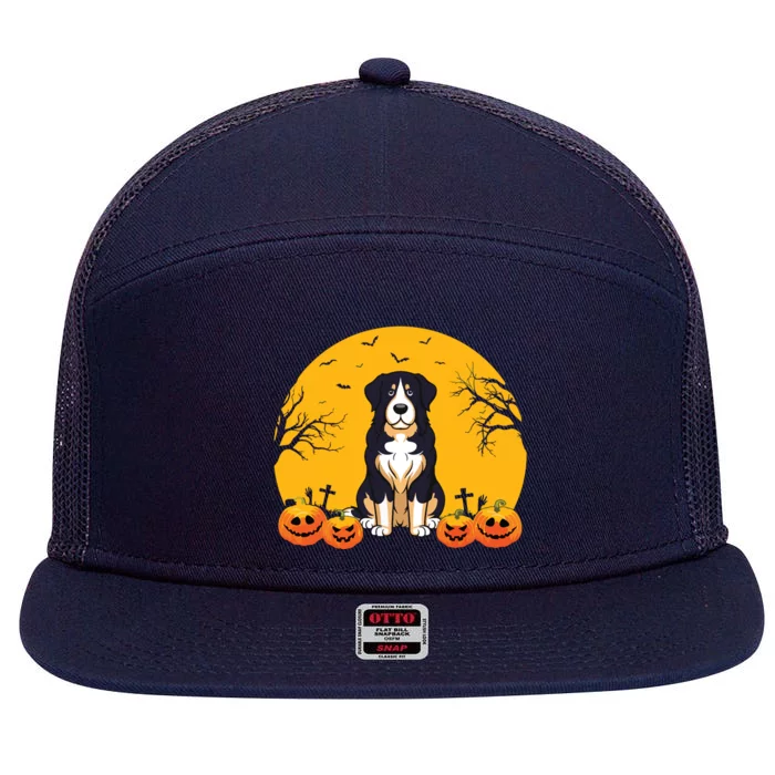 Greater Swiss Mountain Dog Lovers Matching Halloween Costume 7 Panel Mesh Trucker Snapback Hat