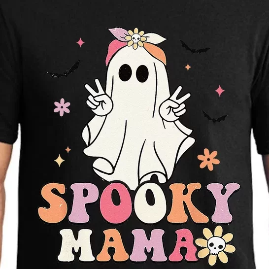 Groovy Spooky Mama Birthday Family Matching Halloween Pajama Set