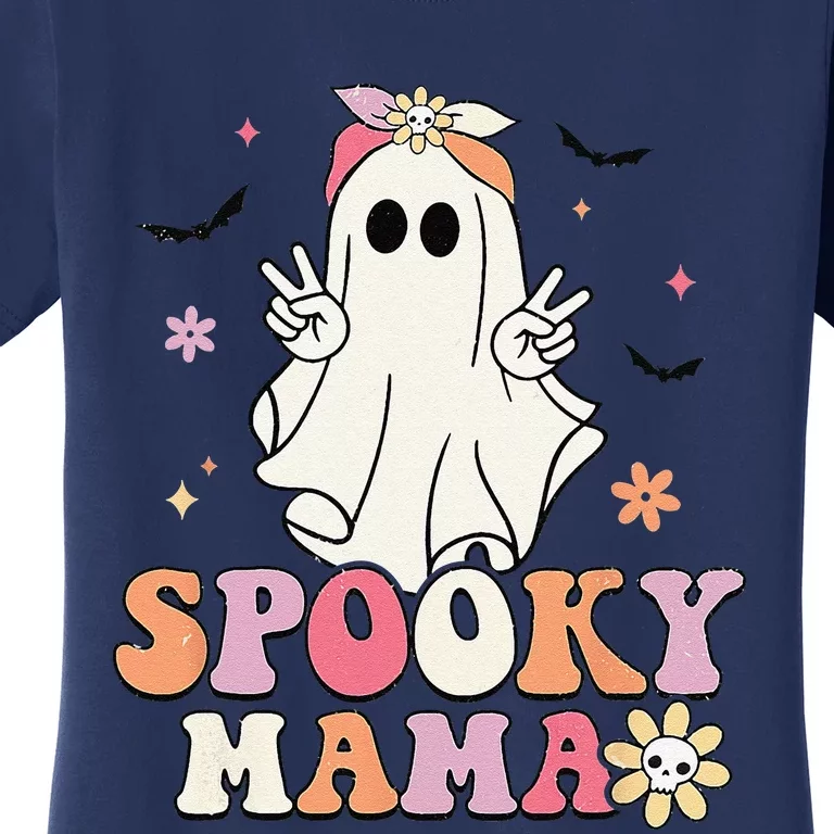 Groovy Spooky Mama Birthday Family Matching Halloween Women's T-Shirt