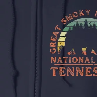 Great Smoky Mountains National Park Tennessee Bear Hiking Full Zip Hoodie