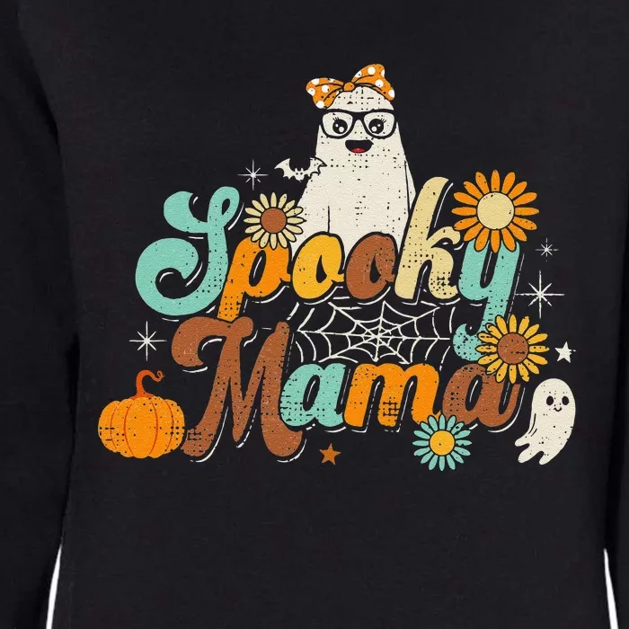 Groovy Spooky Mama Ghost Boo Halloween Costume Retro Hippie Womens California Wash Sweatshirt