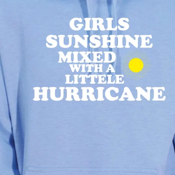 Girls Sunshine Mixed With A Little Hurricane Gift Unisex Surf Hoodie