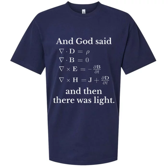 God Said MaxwellS Equations Integral Form Geeks Sueded Cloud Jersey T-Shirt