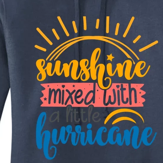 Girls Sunshine Mixed With Little Hurricane Gift Women's Pullover Hoodie