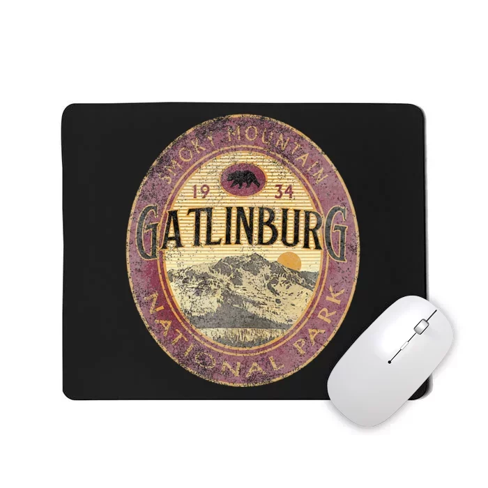 Great Smoky Mountains National Park Gatlinburg Vintage Mousepad