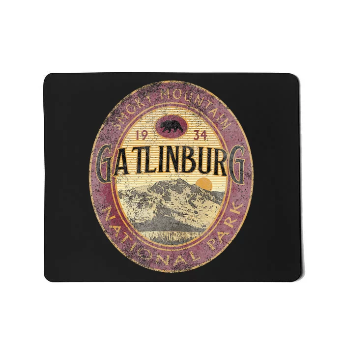 Great Smoky Mountains National Park Gatlinburg Vintage Mousepad