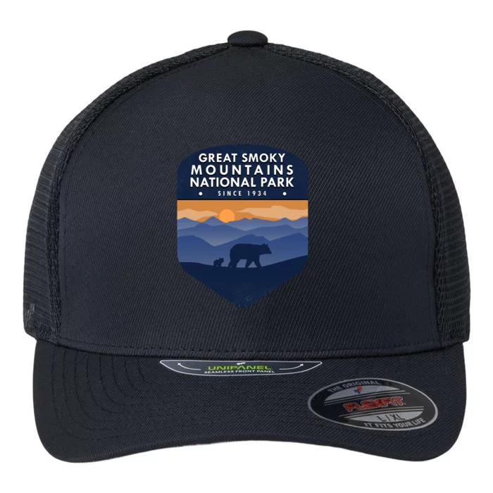 Great Smoky Mountains National Park TN Bear Flexfit Unipanel Trucker Cap