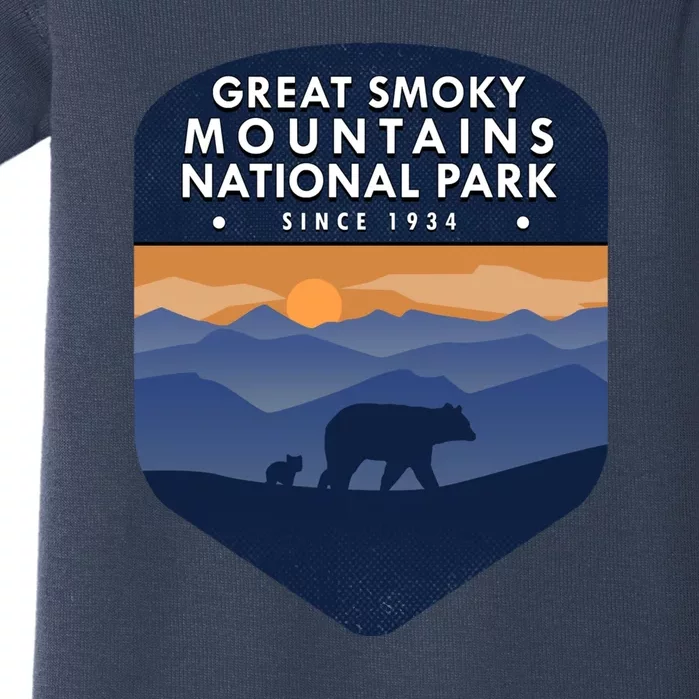 Great Smoky Mountains National Park TN Bear Baby Bodysuit