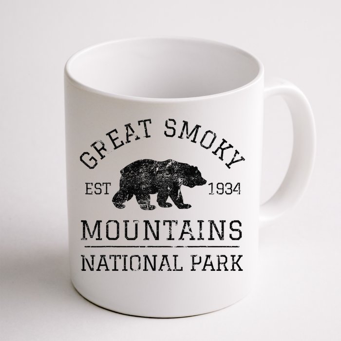 Great Smoky Mountains National Park Tennessee Bear Hiking Front & Back Coffee Mug