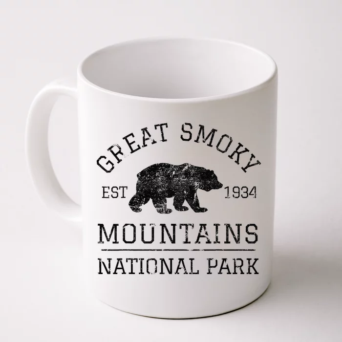 Great Smoky Mountains National Park Tennessee Bear Hiking Front & Back Coffee Mug