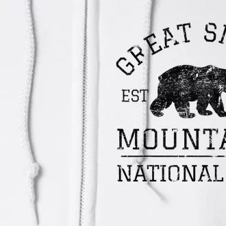 Great Smoky Mountains National Park Tennessee Bear Hiking Full Zip Hoodie