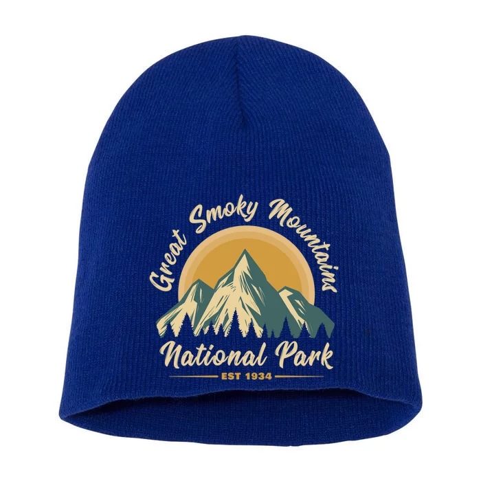 Great Smoky Mountains National Park Vintage Cute Gift Short Acrylic Beanie