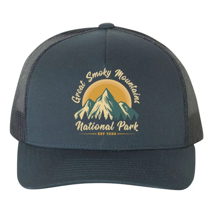 Great Smoky Mountains National Park Vintage Cute Gift Yupoong Adult 5-Panel Trucker Hat