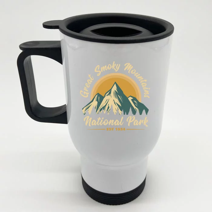 Great Smoky Mountains National Park Vintage Cute Gift Front & Back Stainless Steel Travel Mug