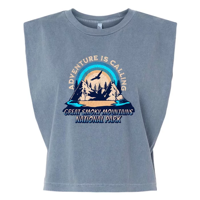 Great Smoky Mountains National Park Camping Hiking Family Vacation Garment-Dyed Women's Muscle Tee