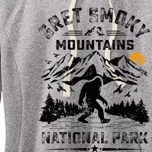 Great Smoky Mountains National Park Sunset Bigfoot Sasquatch Women's Fleece Hoodie