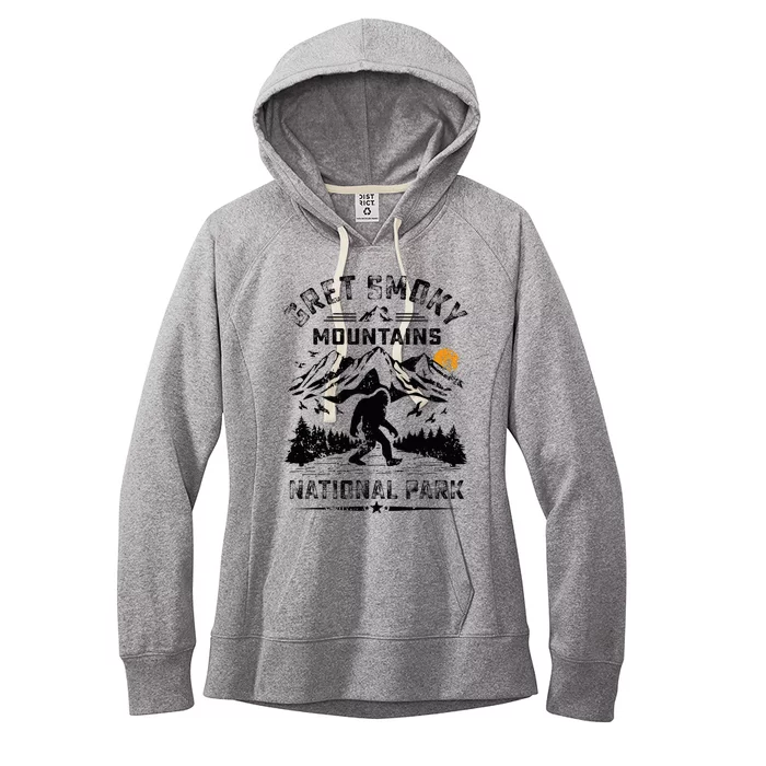 Great Smoky Mountains National Park Sunset Bigfoot Sasquatch Women's Fleece Hoodie