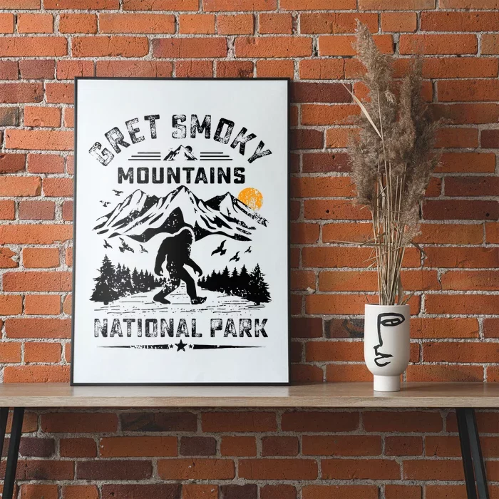 Great Smoky Mountains National Park Sunset Bigfoot Sasquatch Poster