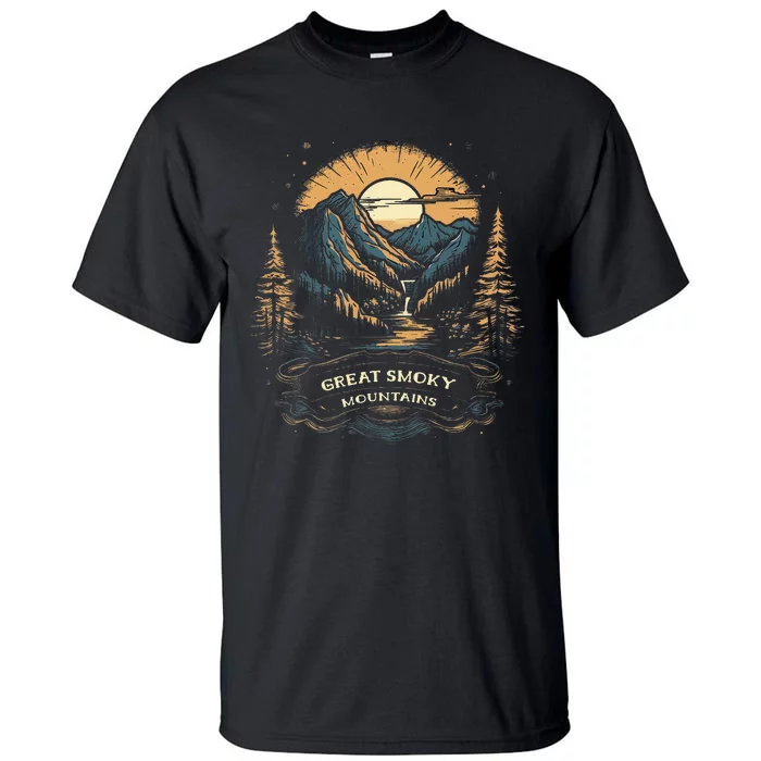 Great Smoky Mountains Retro Usa National Park Tall T-Shirt