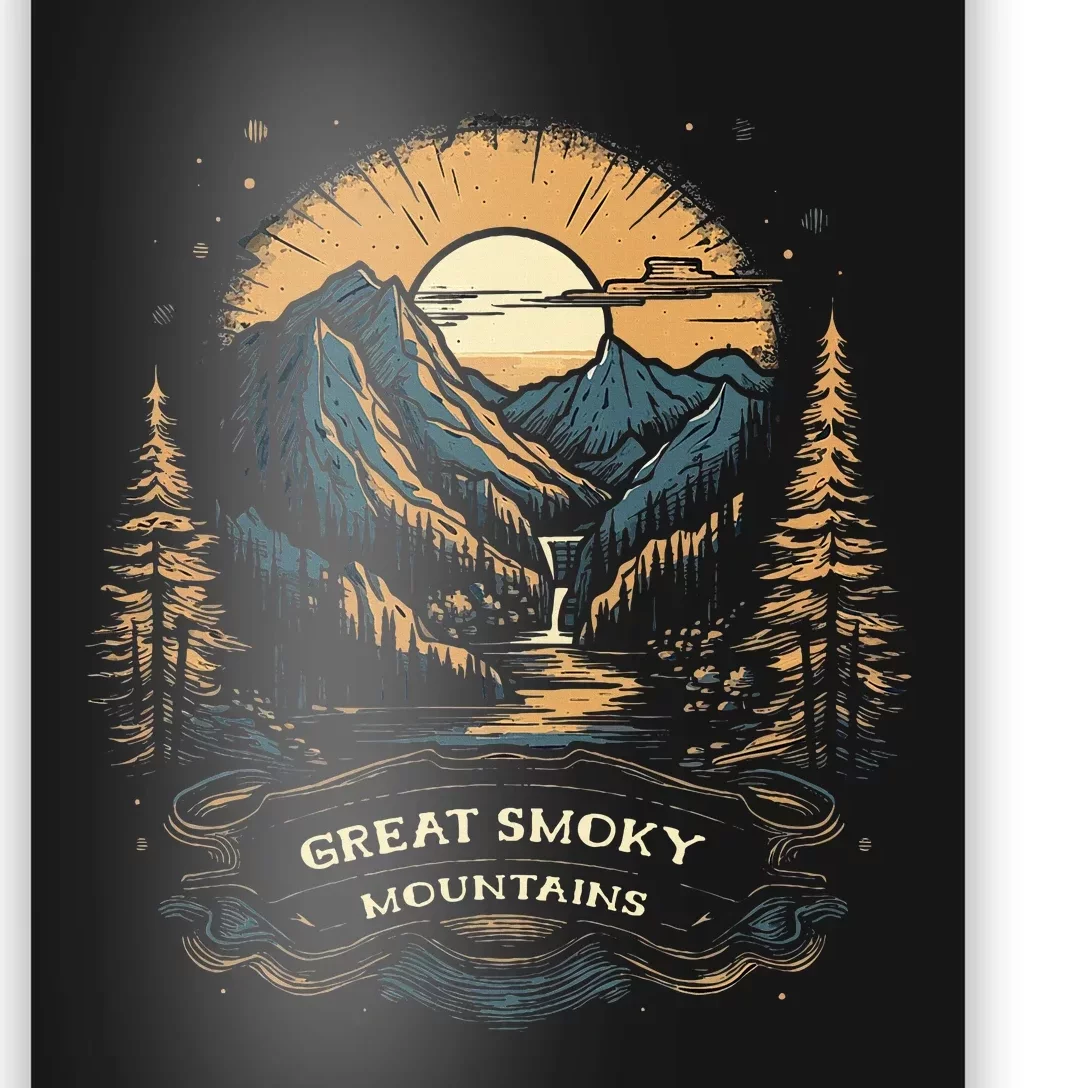 Great Smoky Mountains Retro Usa National Park Poster