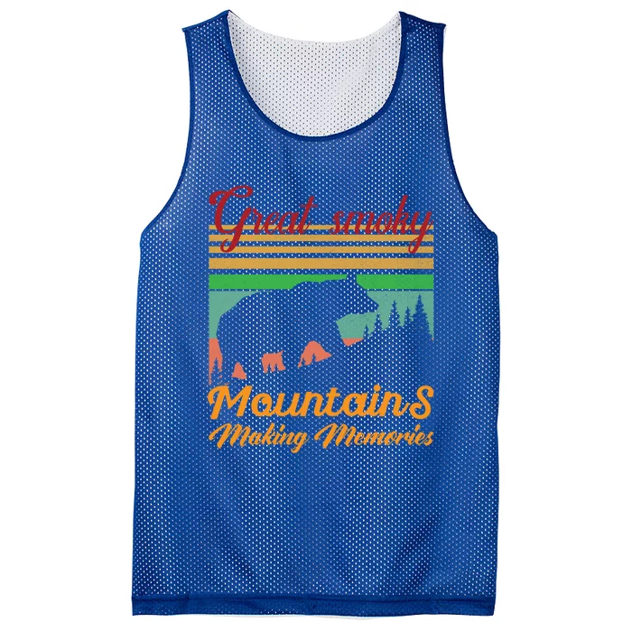 Great Smoky Mountains Matching Family Camping Trip Vacation Gift Mesh Reversible Basketball Jersey Tank