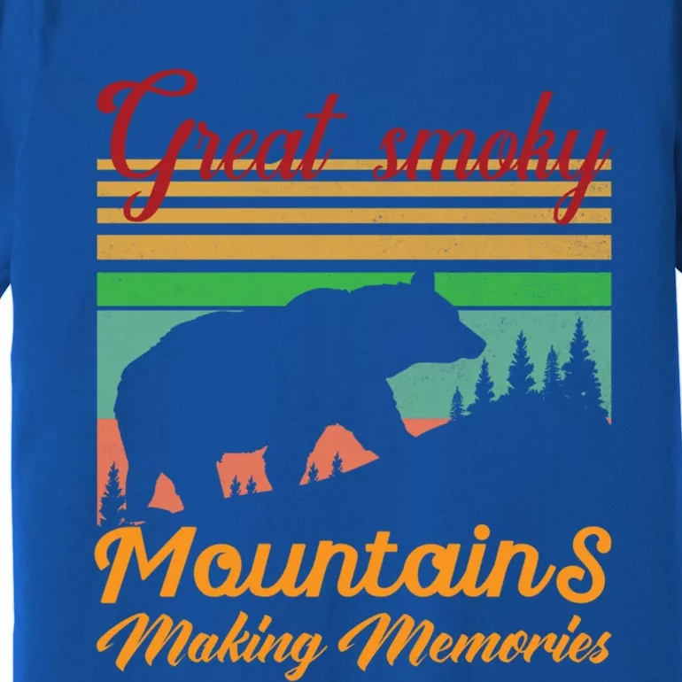 Great Smoky Mountains Matching Family Camping Trip Vacation Gift Premium T-Shirt