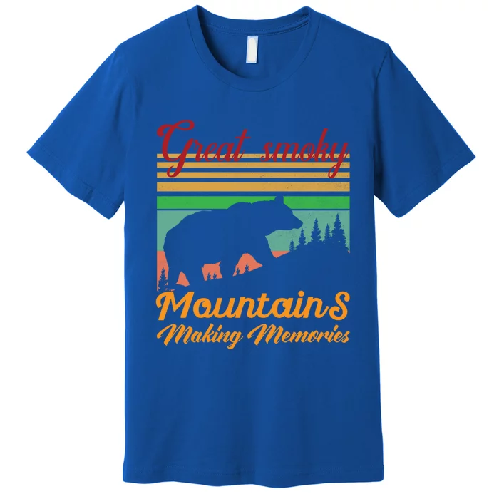 Great Smoky Mountains Matching Family Camping Trip Vacation Gift Premium T-Shirt