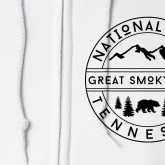 Great Smoky Mountains National Park Tennessee Nature Hiking Full Zip Hoodie