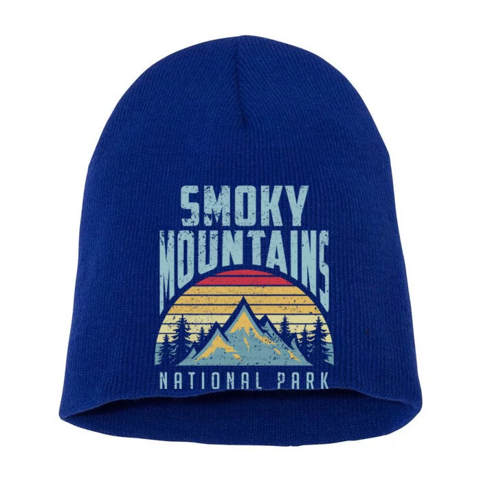 Great Smoky Mountains National Park Tennessee Retro Gift Short Acrylic Beanie