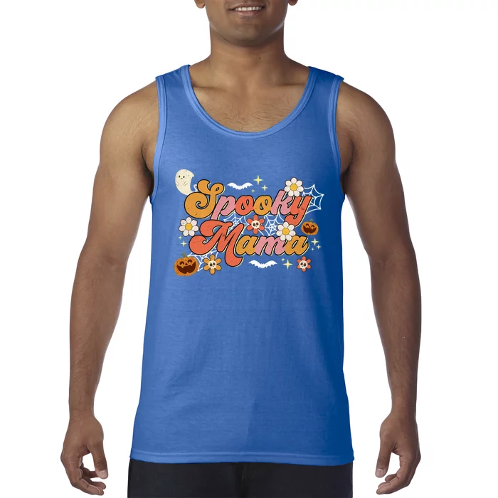 Groovy Spooky Mama Birthday Family Matching Halloween Cool Gift Tank Top