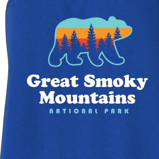 Great Smoky Mountains Gift Meaningful Gift Bear Great Smoky Mountains Cute Gift Women's Racerback Tank