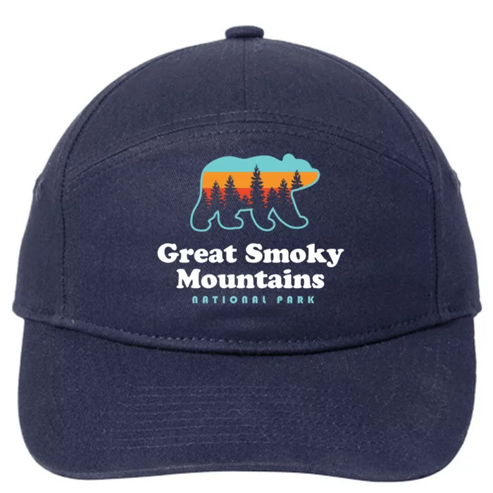 Great Smoky Mountains Gift Meaningful Gift Bear Great Smoky Mountains Cute Gift 7-Panel Snapback Hat