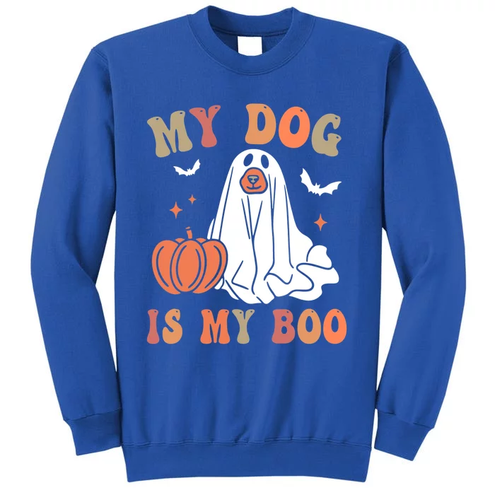 Groovy Spooky My Dog Is My Boo Funny Ghost Meaningful Gift Sweatshirt