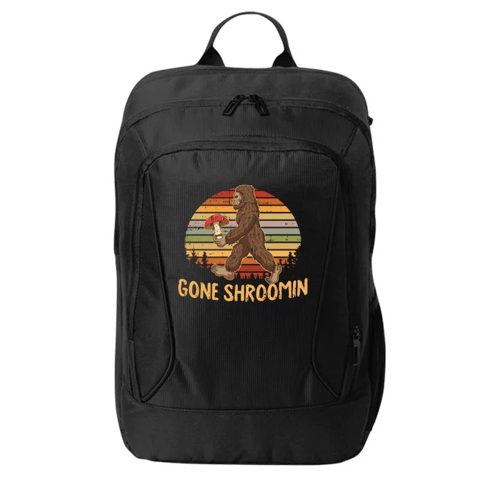 Gone Shrooming Mycologist Funny Bigfoot Mushroom Hunter Gift Great Gift City Backpack