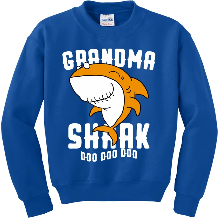 Grandma Shark Mommy Birthday Halloween Christmas Kids Sweatshirt