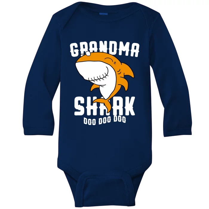 Grandma Shark Mommy Birthday Halloween Christmas Baby Long Sleeve Bodysuit