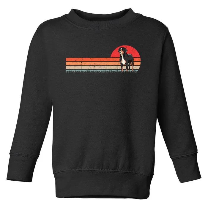 Great Swiss Mountain Dog Retro Swiss Dog Toddler Sweatshirt